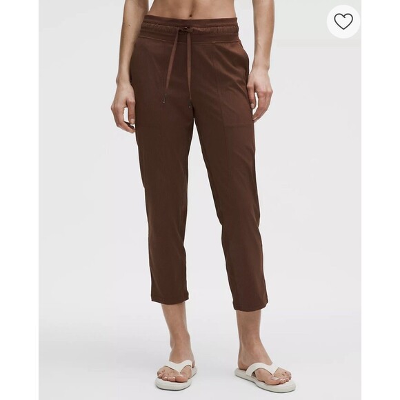 Lululemon Dance Studio Mid-Rise Cropped Pant Size 4 Lava Cake Brown Yoga Workout - Picture 1 of 12